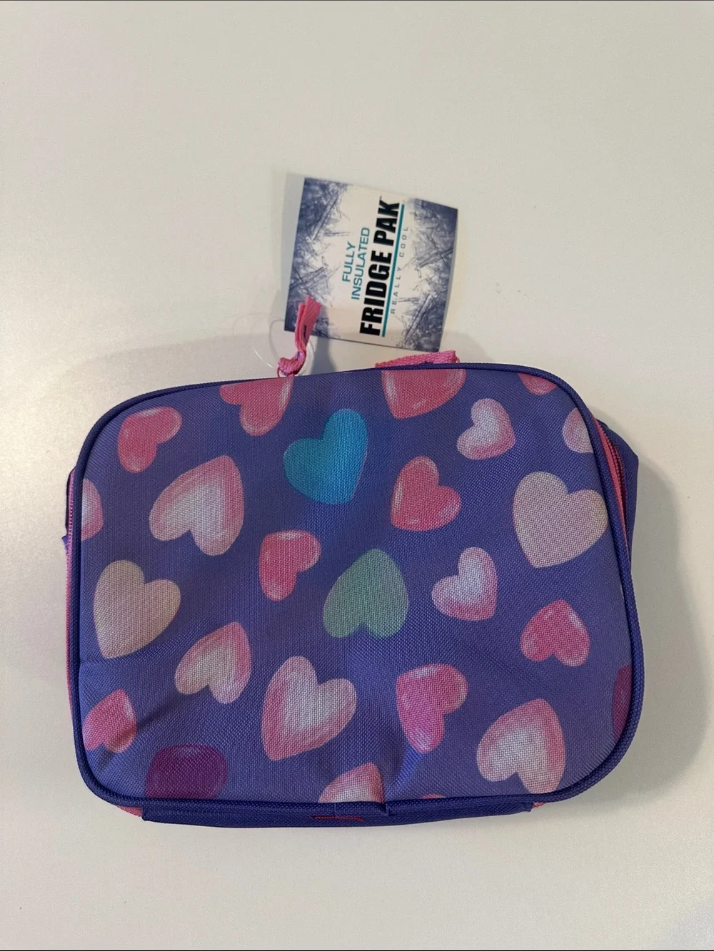 Kids Insulated Purple Heart Lunch Bag